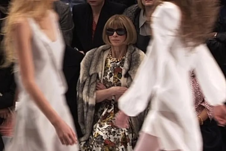 Anna Wintour, the editor of Vogue. "The September Issue" focuses on the creative tension between her and the magazine's creative director, Grace Coddington.