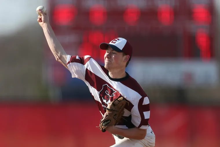 Eastern pitcher Jesse Barbera delivers a pitch during a 10-1 road win over Lenape in Medford, N.J., on Tuesday.