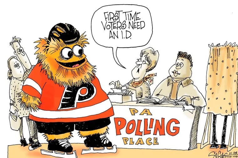 Though he may not have been able to vote, Gritty was voted as a write-in candidate by multiple Camden County residents.