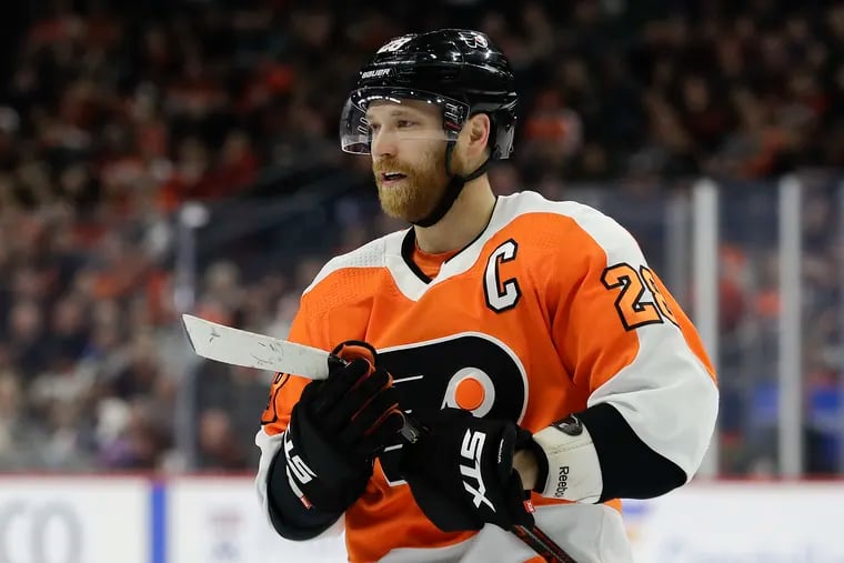 Flyers captain Claude Giroux, shown on the ice against the New Jersey Devils on Feb. 6, spoke out about being "part of the solution" to stop racism.