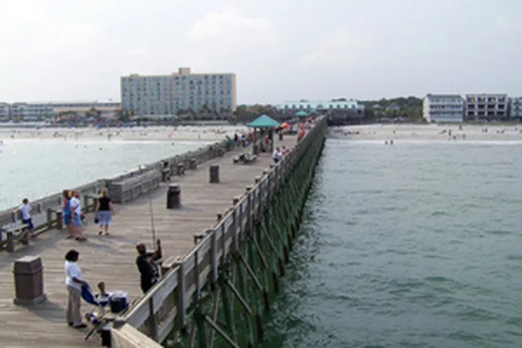 Folly Beach&#0039;s major landmarks - well, maybe one seamark - are the Holiday Inn, the island&#0039;s only high-rise, and the Edwin S. Taylor Fishing Pier, the second-longest on the East Coast.