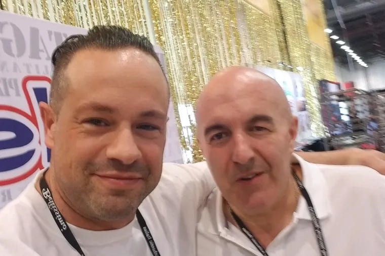 Vincenzo Barone with chef Fabrizio Roscioli of Forno Campo de' Fiori in Rome.