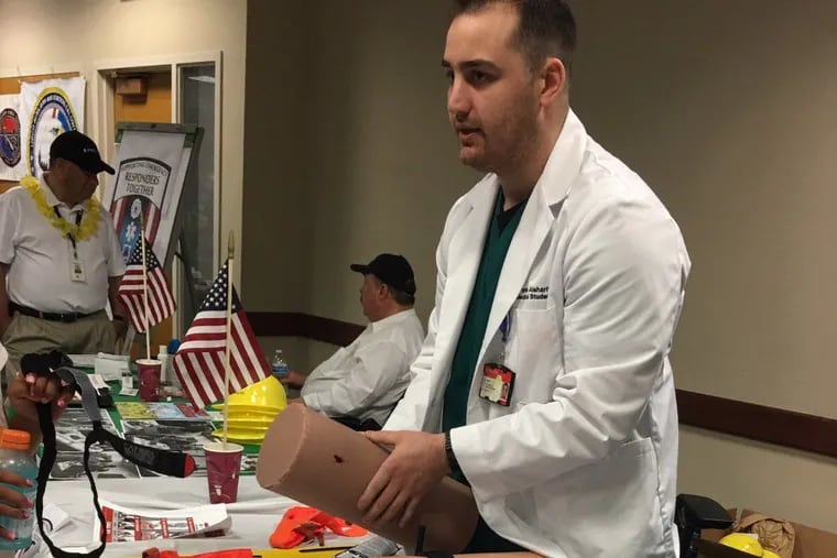 Peter Alsharif, of Bergen County, N.J., will graduate from Rutgers New Jersey Medical School next week and start his residency in emergency medicine early at University Hospital in Newark.