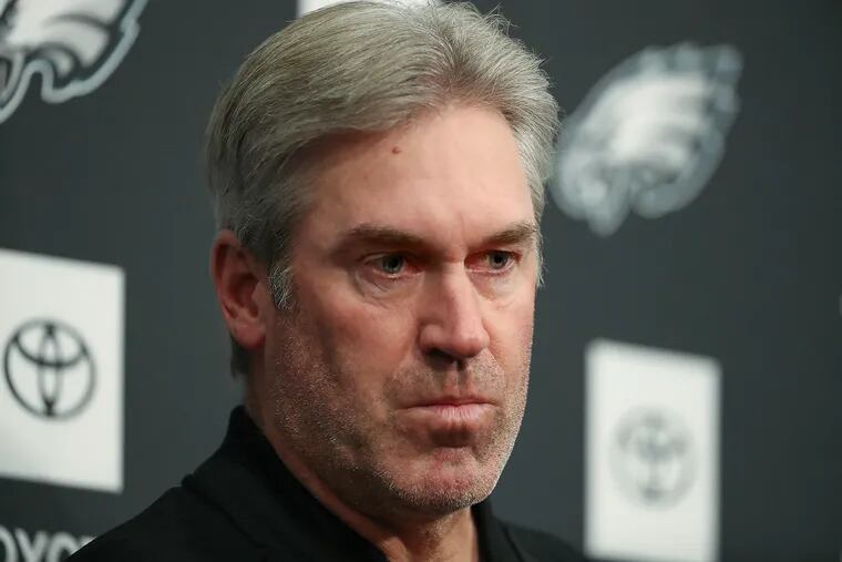 Eagles head coach Doug Pederson: “We’re responsible for how our players play. And that starts with me. So I hold my coaches accountable first, and then it goes down to the players."