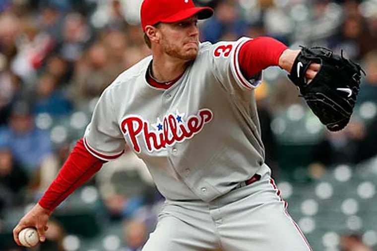 Roy Halladay's modified change-up has helped him get off to a 6-1 start. (AP Photo/Ed Andrieski)