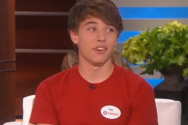 'Alex from Target' appeared on The Ellen Show. (Photo via YouTube)