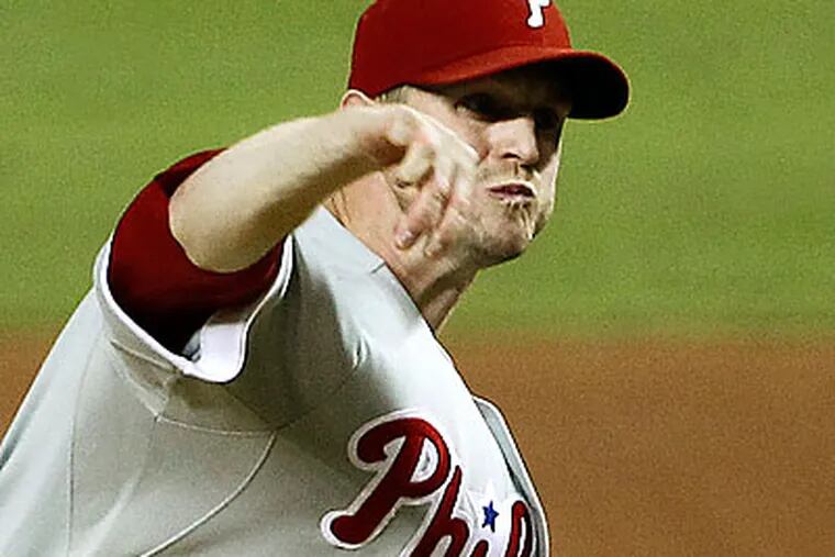 Kyle Kendrick improved to 5-9 while lowering his ERA to 4.53 Tuesday night. (Wilfredo Lee/AP)