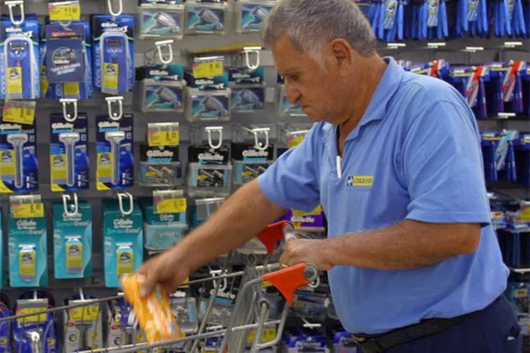 Buyers such as this one in Sao Paolo, Brazil, picking up Bic disposable razors, are Dubin's target customers.