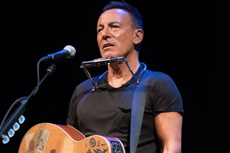 Bruce Springsteen, performing at "Springsteen on Broadway."