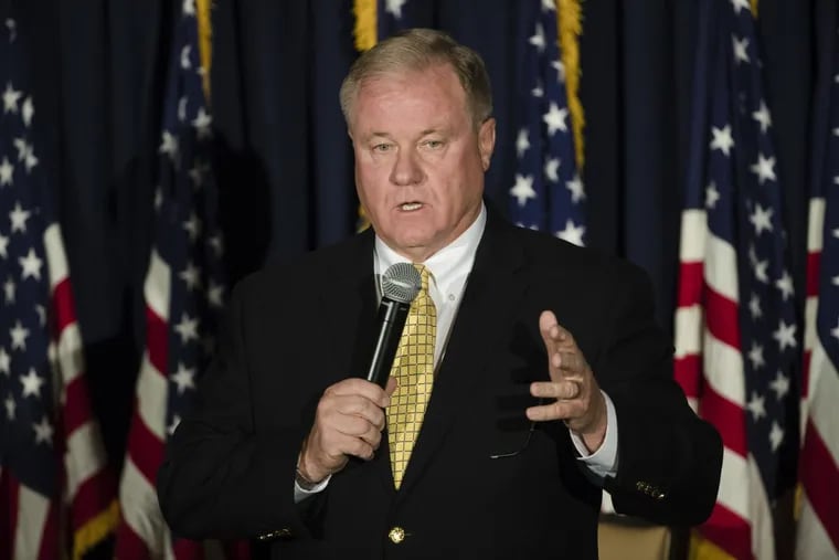 State Sen. Scott Wagner (R.,York),  seeking the Republican nomination for Pa. governor, at a forum last month. (AP Photo/Matt Rourke)