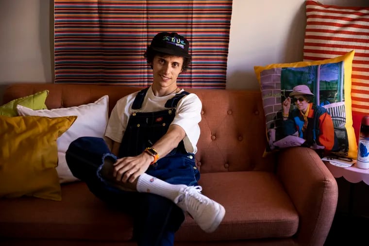 Ron Gallo in his studio at his Fishtown home. Gallo recently moved back to Philly from Nashville and released an album.