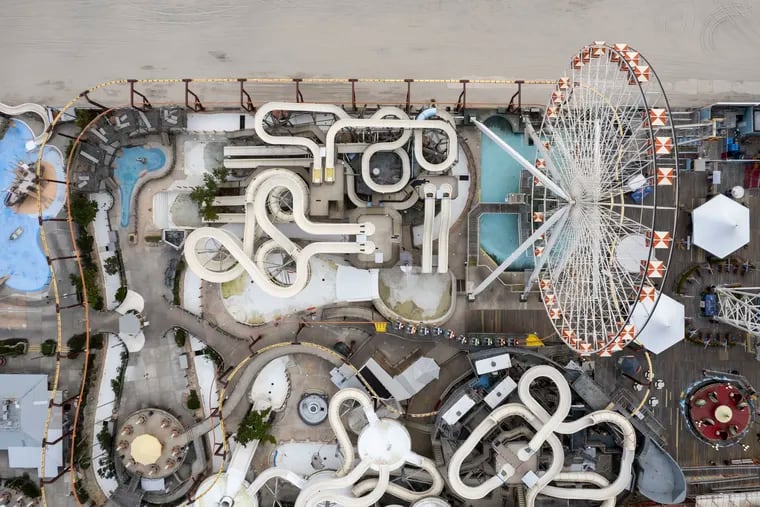 The latest from the Museum of Modern Art? No, this is a bird’s-eye view of Morey’s Piers, a signature feature of one of the region’s signature summer destinations, Wildwood-By-the-Sea. Founded by Morey family in the 1960s, the piers house over 60 rides, including seven roller coasters.