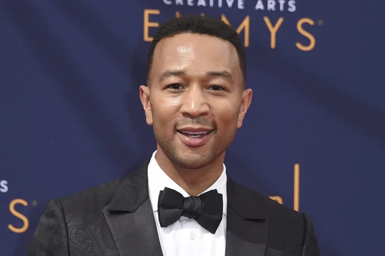 John Legend arrives at Night 2 of the Creative Arts Emmy Awards at The Microsoft Theater on Sunday, Sept. 9, 2018, in Los Angeles.