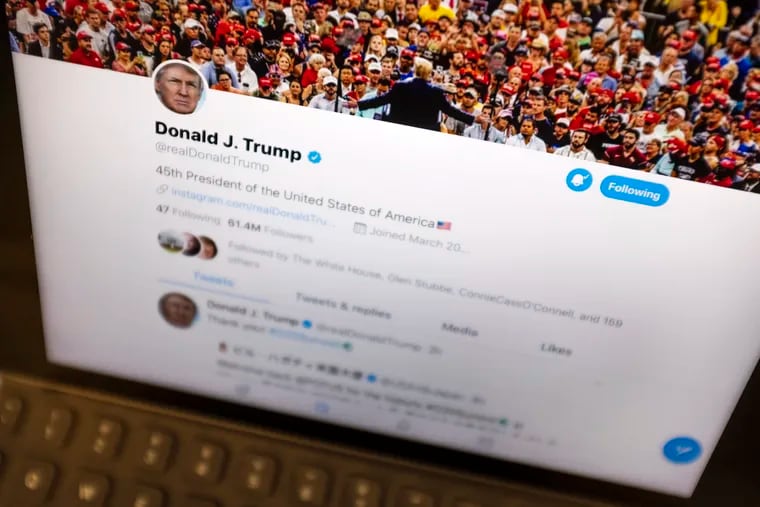 President Donald Trump's Twitter feed is photographed on an Apple iPad in New York on June 27, 2019. Trump's retweet of a post with the alleged name of the impeachment whistleblower shows how social media gives everyday Americans a direct line to the president, even if the identity of the tweeter is unknown.