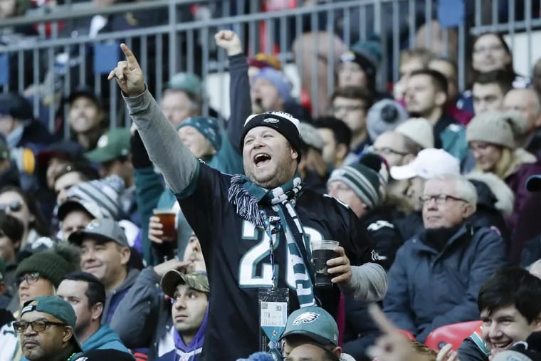 Eagles fans turned out in droves at Wembley Stadium on Sunday.