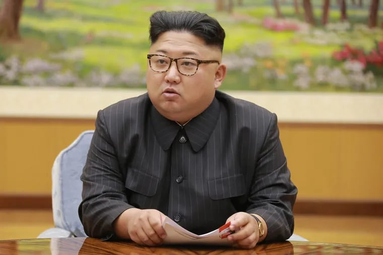 North Korea's leader Kim Jong Un holds a meeting of the ruling party's presidium last month.