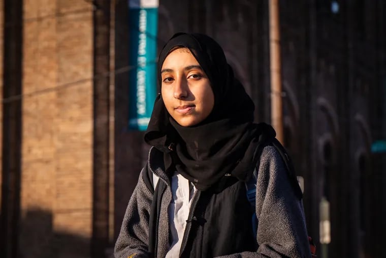 Doha Gassem, a student, writes about the Islamophobia she has experienced in Philadelphia, Friday, Dec. 8, 2023.