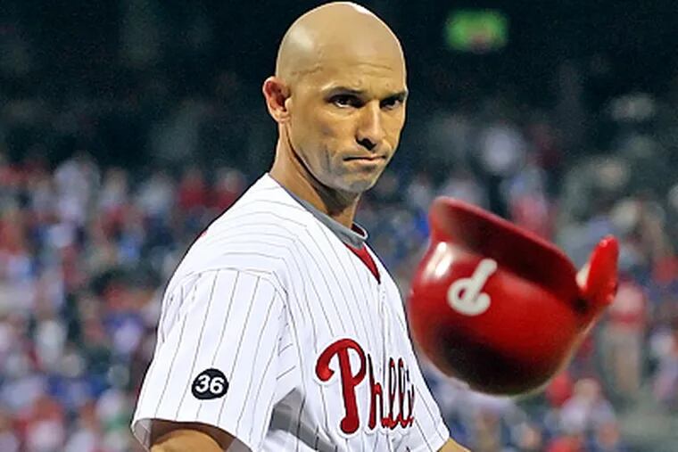 Raul Ibanez and the Phillies were left frustrated after last night's loss. (Steven M. Falk/Staff Photographer)