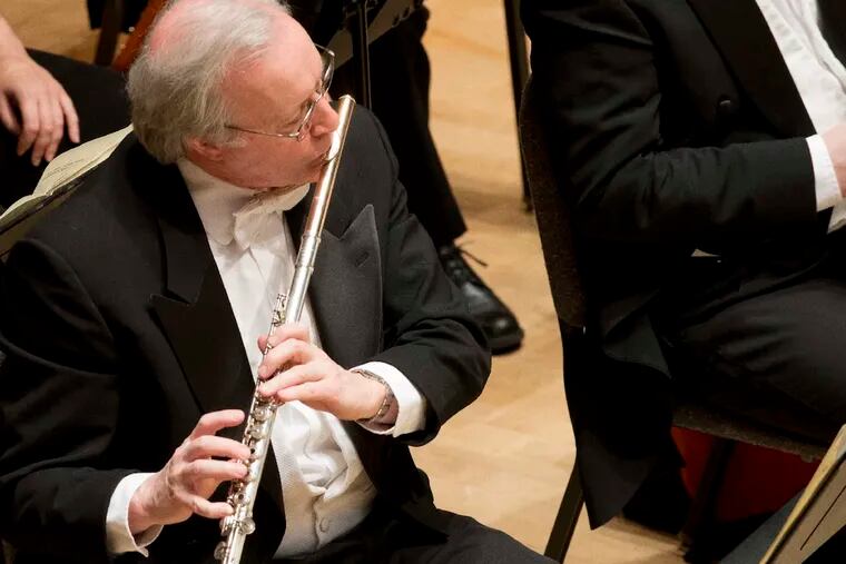 Edward Schultz, principal flutist with the Chamber Orchestra of Philadelphia, which played lesser-known works Monday.