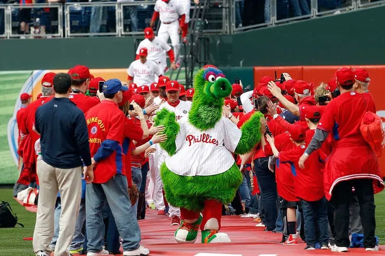 Original Phillie Phanatic back for Phillies opening day 2022