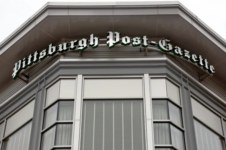 The offices of the Pittsburgh Post-Gazette, where tensions are high between newsroom employees and their publisher and editor-in-chief, John Robinson Block.