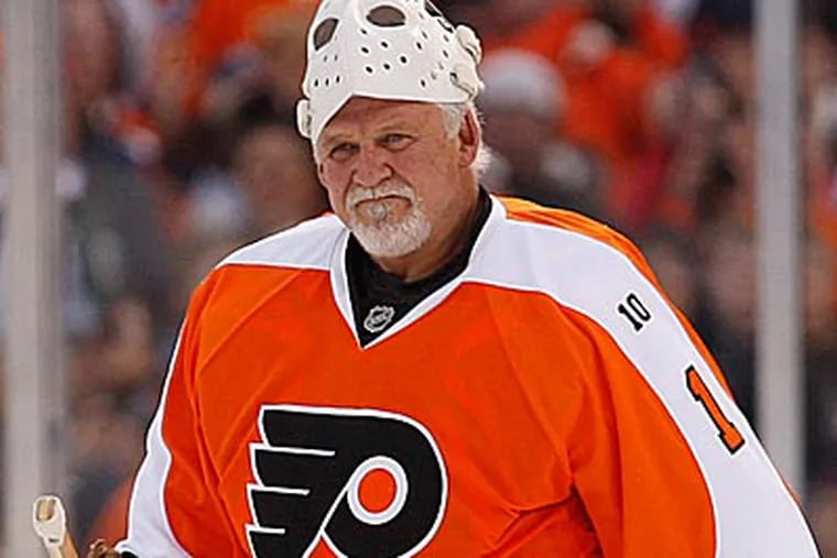 Bernie Parent stopped all six shots he faced in the Winter Classic Alumni game. (Ron Cortes/Staff Photographer)