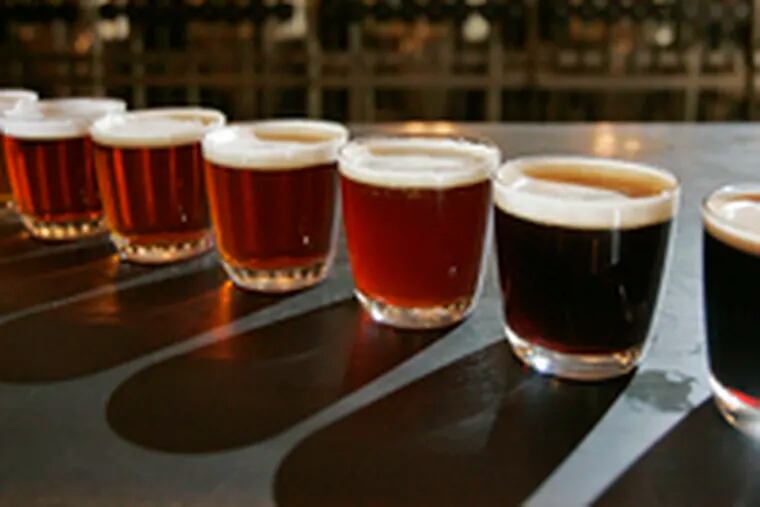 For $8, you can sample all 8 taps at Triumph Brewing.
