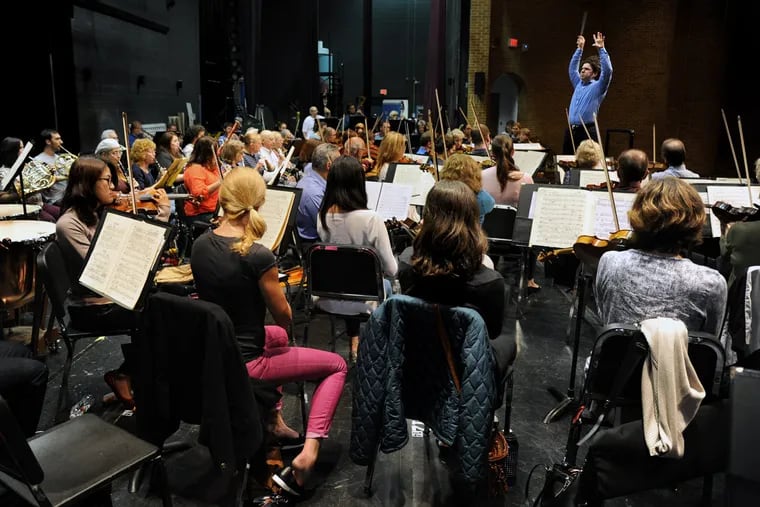 The Philharmonic of Southern New Jersey rehearses for its 25th anniversary concert Nov. 1.