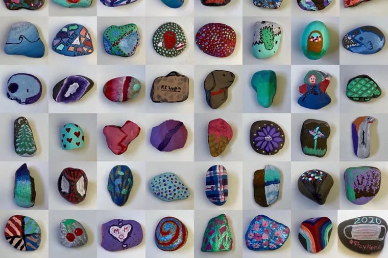 Haverford College student Alissa Vandenbark collected and painted a rock every day of quarantine through the end of the semester. Some days, she was inspired by the shape of the rock, some days by a color combination or the weather and others just by something she had seen that day or her mood. Now, her project will be part of Haverford's budding archive, chronicling the pandemic as it was experienced by staff and students.