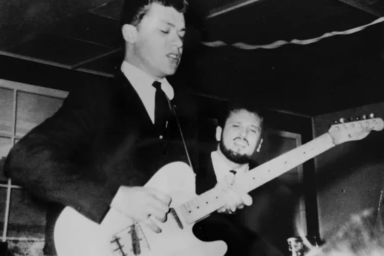 Robbie Robertson playing with Ronnie Hawkins' band The Hawks in the 1960s. The guitarist and songwriter for The Band who died on Wednesday at age 80 spent the summer of 1965 playing with Levon & the Hawks at Tony Mart's in Somers Point, N.J.