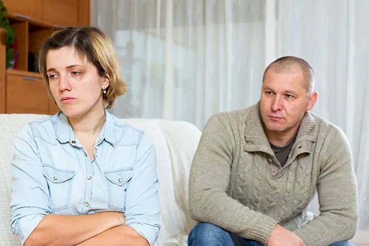 She's upset by her husband's unwillingness to defend her. (iStock)