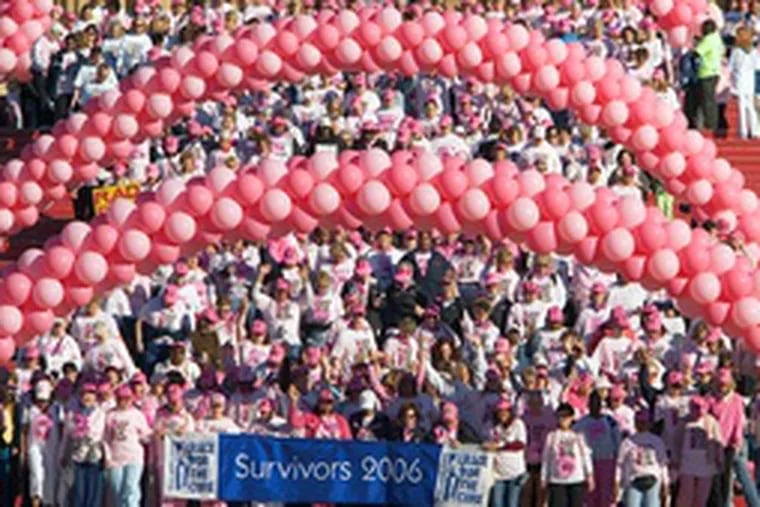 Breast-cancer survivors at the Art Museum for last year&#0039;s Race for the Cure.