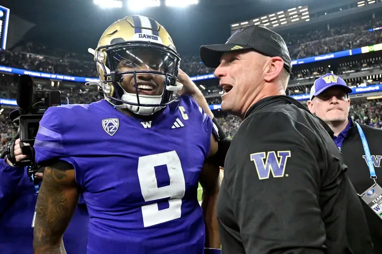 Washington quarterback Michael Penix Jr. and coach Kalen DeBoer will face a future conference foe in the CFP championship game on Monday.