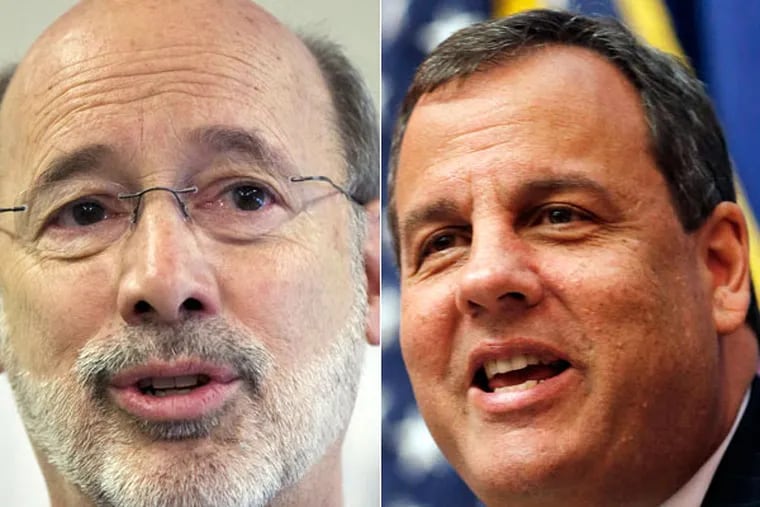 Both Gov. Wolf (left) and Gov. Christie were in Washington this weekend as the National Governors Association and the Republican and Democratic governors associations held winter meetings.