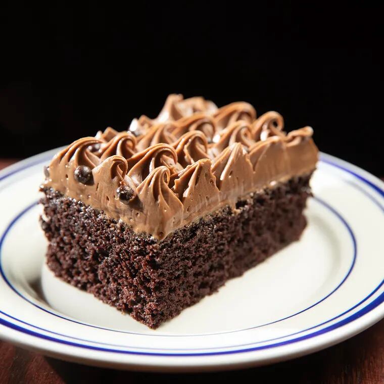 The double chocolate cake at the Royal Tavern at  937 E Passyunk Ave. in Philadelphia on Feb. 16, 2024.