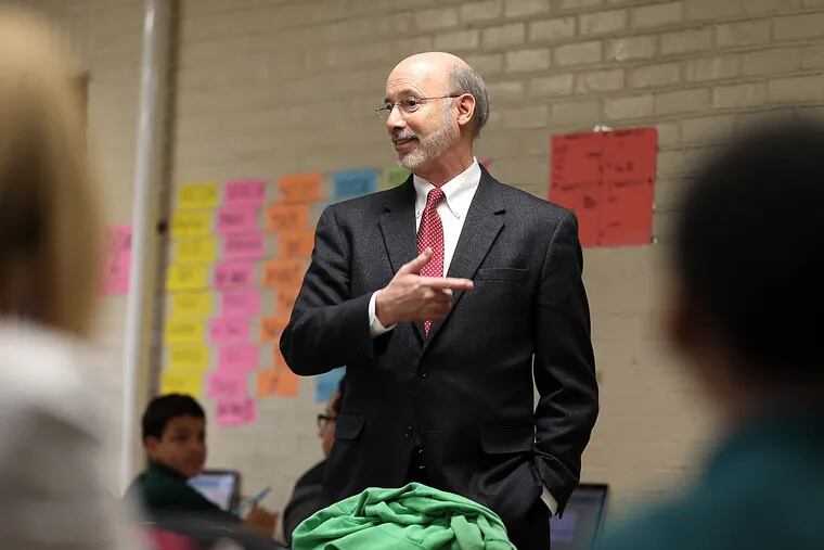 Gov. Wolf visits Penn Treaty High School on his "Schools that Teach" tour Friday.