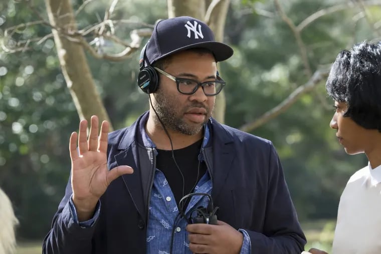 Director Jordan Peele on the set of &quot;Get Out.&quot; Peele was nominated for an Oscar for best director, Tuesday, Jan. 23, 2018. The 90th Oscars will air live on ABC on Sunday, March 4.