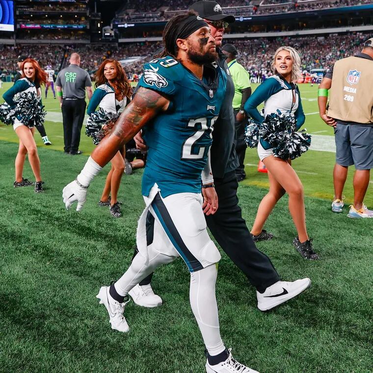Eagles cornerback Avonte Maddox left Thursday's game against the Vikings in the second quarter with what turned out to be a serious pec injury.