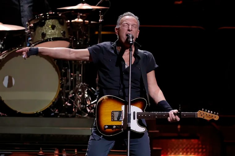 Bruce Springsteen performs with the E Street Band during their 2023 tour stop at the Wells Fargo Center in Philadelphia, Pa. on Thursday, March 16, 2023. A new documentary will chronicle the tour.