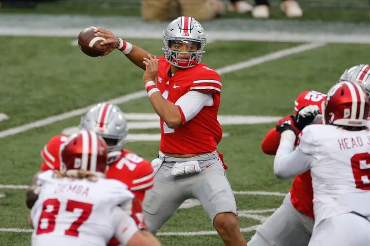 Quarterback Justin Fields hopes to lead Ohio State to two more wins before the Big Ten title game.