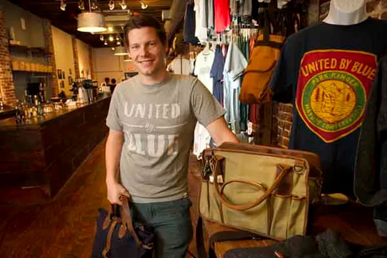 Brian Linton owner of boutique called United By Blue located at 144 N. 2nd St. in Old City section of Philadelphia on Thursday, September 5, 2013. ( ALEJANDRO A. ALVAREZ / STAFF PHOTOGRAPHER )