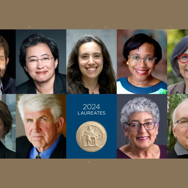 The Franklin Institute announced nine winners of its annual awards in science and business on Tuesday. Top row, left to right: David A. Weitz, Lisa Su, Gabriela S. Schlau-Cohen, Paula T. Hammond, Janet F. Werker. Bottom row, left to right: Mary C. Boyce, Robert M. Metcalfe, Joanne Chory, Paul D. N. Hebert.