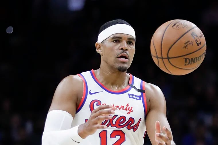Sixers forward Tobias Harris during the game against the Brooklyn Nets on Feb. 20.