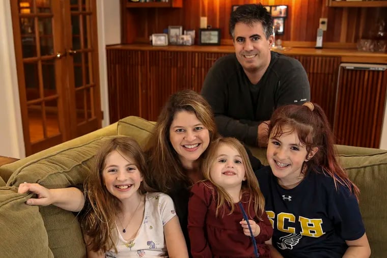 Sara Lima (center) with her husband, Fabian, and children (from right) Sofia, 11; Daniela, 3, and Hallie, 9. Sara experienced post-partum anxiety when she was pregnant with Sofia, but it wasn’t until the seventh month of being pregnant with Hallie that she sought help.