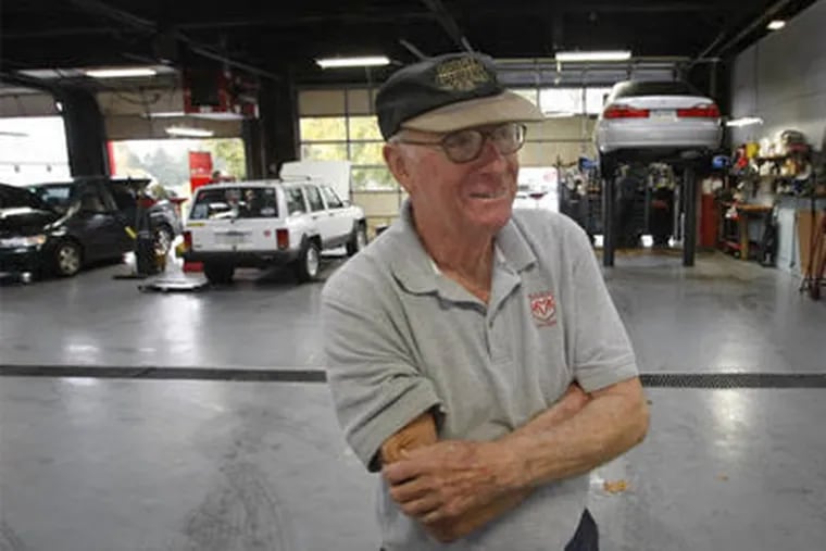 Larry Weathers Jr. in the Weathers Motors repair shop, which has purchased new tools and is now repairing most makes of cars. (Michael S. Wirtz / Staff Photographer)
