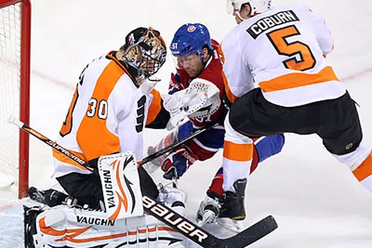 The Flyers' offense and defense fell apart in last night's 5-1 loss to the Canadiens. (Ryan Remiorz/Canadian Press/AP)