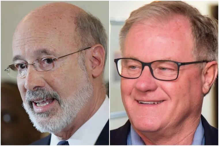 Democratic Gov. Wolf, left, and Republican state Sen. Scott Wagner now go head to head in the general election.