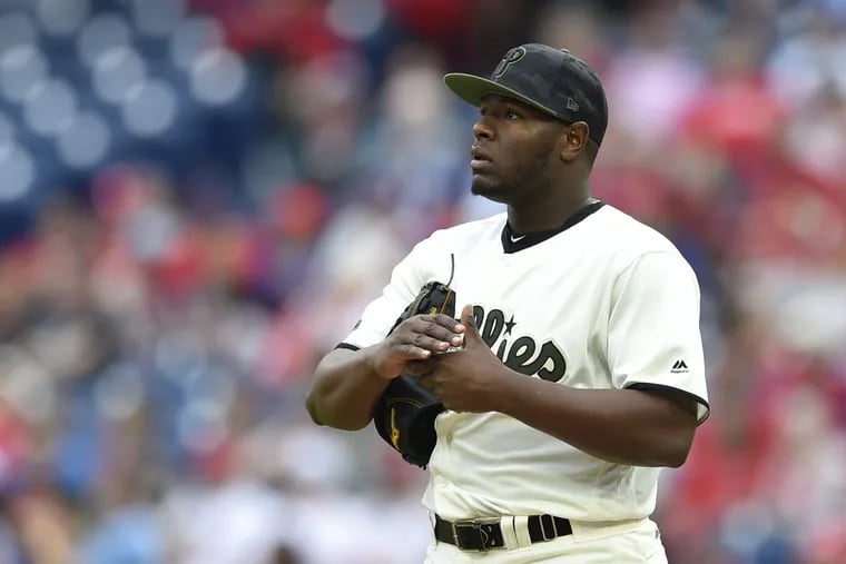 Struggling reliever Hector Neris was optioned to triple-A Lehigh Valley Monday.
