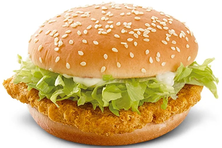 UberEATS says the McChicken from McDonald’s is its most-delivered sandwich in Philadelphia.