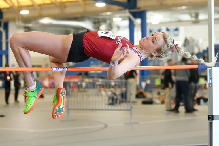 Saint Joseph's senior Briana Baier, who competes in the Pentathlon and Heptathlon, is one of the co-chairs of Hawks-Minded, a mental health peer support group on campus for student-athletes.